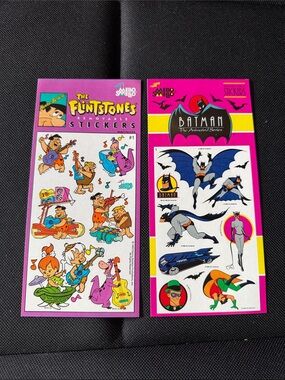 Vintage Mello Smello The Flintstones & Batman Stickers